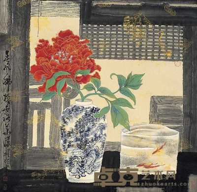 周雅玲 春风拂栏 镜心 68×70cm
